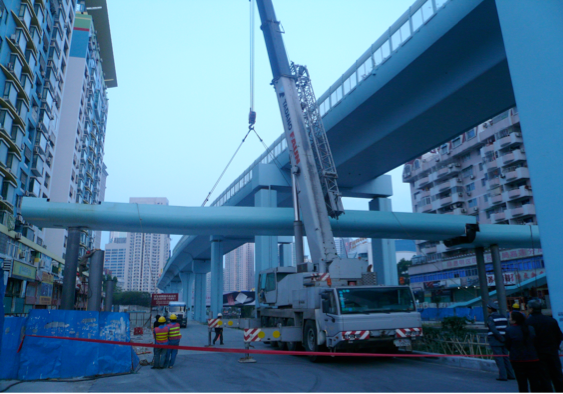 2008年漳州市漳華路高架橋吊裝運輸任務(wù)